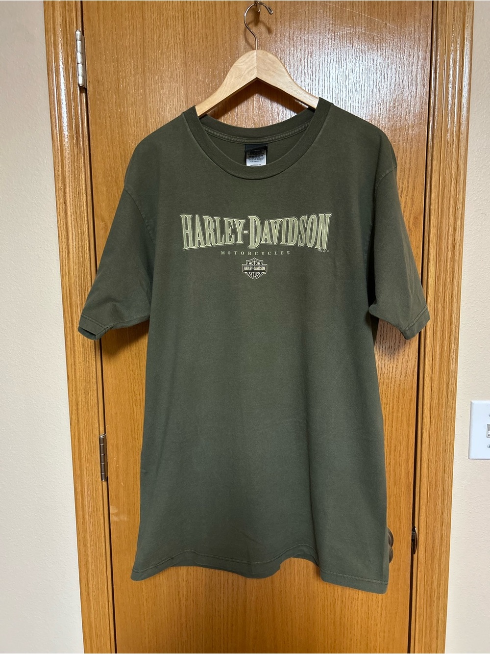 Harley-Davidson Olive Green Short Sleeve Logo Tee